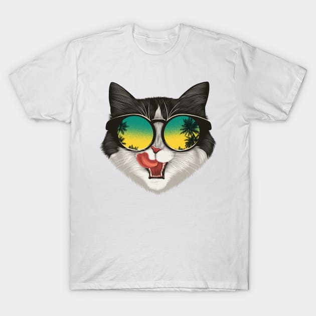 Summer Cat T-Shirt by khairulanam87